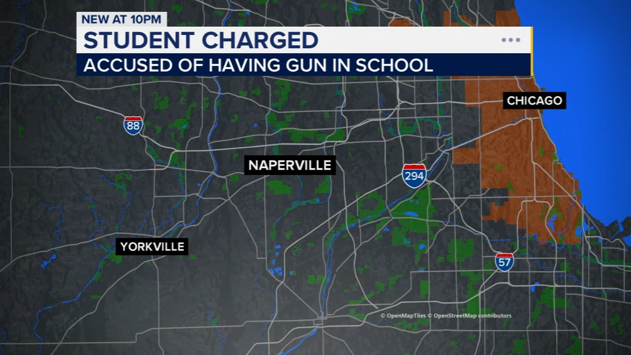 14-year-old student charged with bringing loaded gun to high school in Yorkville, officials say
       — ABC7 Chicago (WLS-TV)